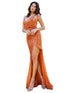 Bliss Fitted Sequin Side Slit Open Back Evening Dress for Women, Sizes XS-3XL - SophiasStyle.com